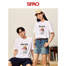 SPAO 100%棉 男士纯棉短袖 男女同款24.5元（需买2件，需用券）