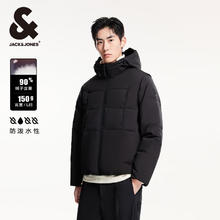 杰克琼斯 反季神价！男士短款加厚防泼水羽绒服合集 纯黑色 L 180券后225.1元