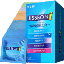 88VIP：jissbon 杰士邦 超薄五合一安全套 共32只装*2件36.91元包邮+220淘金币（合18.45元/件，46.91元+返10元猫超卡）