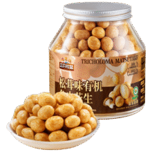 三只松鼠 松茸味有机鱼皮花生 400g/罐8.81元包邮（需试用）