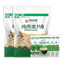 阴山优麦 纯燕麦片 1590g、1480g*4袋 *2件79.6元（需领券，合39.8元/件）