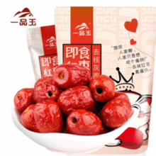 口感酥脆味香甜！一品玉 去核红枣 新疆阿克苏特产免洗即食灰枣500g/袋￥9.95 2.9折