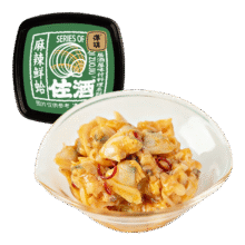 洋琪 任选10件 海鲜日料下酒小菜 麻辣鲜蛤70g80元（合8元/件）
