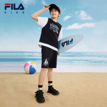 FILA【凉感功能】斐乐童装儿童短裤2025年夏季新款男中大童五分裤 传奇蓝-NV 150499.2元（合249.6元/件）