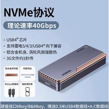 绿联 USB4硬盘盒m2 40Gbps519元