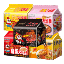火鸡面混合口味泡面蟹黄芝士火鸡拌面20袋装【五种口味拌面】全家福11.7元