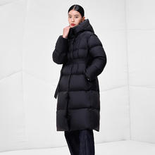 坦博尔 反季清仓！长款系带收腰连帽鹅绒服 TW236868券后689元