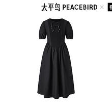 太平鸟 新中式连衣裙A1FAD3310 黑色 S 155151元