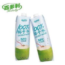 再降价、百多利椰子水nfc鲜榨纯椰子1L*2瓶100%果汁5.9元