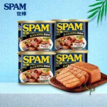 SPAM 世棒 午餐肉罐头 黑椒口味 340g*4罐59元包邮（14.75元/罐）