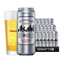 asahi/朝日 超爽生黄啤 罐装啤酒 500ml 15罐80元