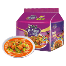 康师傅 方便面 经典老坛酸菜牛肉五连包117g*5 泡面袋装速食9.9元（需换购）
