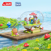 JAKI佳奇积木蓝精灵2025年新款漂流瓶拼装玩具男女孩儿童生日礼物69元 (券后省10)