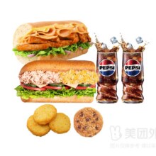 美团外卖 SUBWAY赛百味 赛赛双人随心拼「6件任选」兑换券·1张 多店可用原价106元 现价39.9元