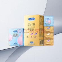 durex 杜蕾斯   超薄尊享避孕套隐feel男女用安全套超薄金装含紧型套套成人用品【加爱3】超薄尊享三合一共21只54.41元（需领券）