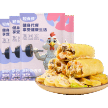 轻食侠 鸡肉豆皮卷100g*4袋即食蔬菜鸡肉卷低脂代餐健身饱腹减解馋零食28.98元