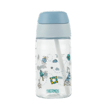 膳魔师（THERMOS）水杯 手提学生运动水杯 吸管杯 BBSE 400-BB 大容量420ml 烟雨蓝89元 (满69减10)