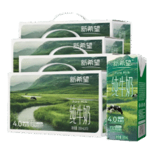 新希望 纯牛奶 4.0蛋白  200ml＊10盒＊4箱装99元包邮（合24.75元/箱）