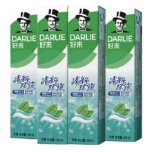 再降价、88VIP: DARLIE好来(原黑人)牙膏清新双效200g*4支2.09元/支200克，8.35元+40元返卡