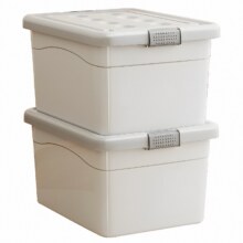 佳帮手 塑料收纳箱家用衣服玩具书本整理箱储物箱收纳盒储物盒 32.5*23*18cm9.9元