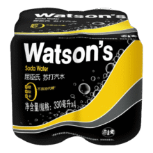 屈臣氏（Watsons）苏打汽水 气泡水饮料 原味330ml*8罐23.9元