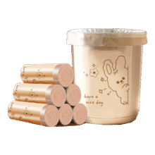 印花抽绳垃圾袋 加厚点断易撕45*50CM 30只*2件3.01元（合1.5元/件，买一送一）