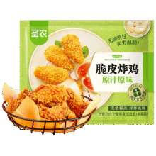 京东百亿补贴，PLUS会员:圣农 脆皮炸鸡250g*3包33.51元（返5元红包，合11.17元/包）