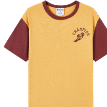 10点:Champion 胶印字母LOGO卡通短袖T恤98元
