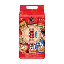 农心 经典8连包 农心拉面 8口味972g*1袋低至18.26元（需凑单，返超市卡后）