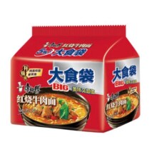 康师傅 大食袋方便面145克*10袋11.5元+90淘金币（需领券）