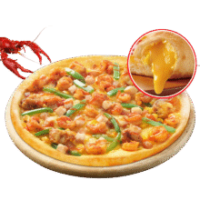 达美乐 小龙虾酥香嫩鸡比萨9''卷边饼底 电子折扣券可外送191.1元（合63.7元/件）