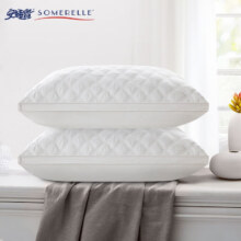 Somerelle 安睡宝 40S精梳棉仙护盾抗菌星月衍缝立体高弹枕 中枕39元包邮
