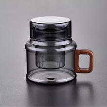 溥畔 木把高硼硅玻璃茶水分离功夫茶具 敦敦壶【青灰色】券后19.9元