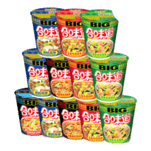 日清食品 日清方便面 BIG合味道5口味混合12杯整箱装 泡面零食杯面40.2元