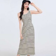 三福 女士圆领背心裙 收腰长裙68.09元