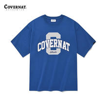 COVERNAT 男女同款 拱形字母印花 简约宽松半袖t桖139.4元