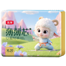 fiveram 五羊 薄薄芯 XL码 拉拉裤 20片10.74元