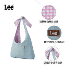 Lee 格子帆布包 百搭通勤托特包 大容量券后84元