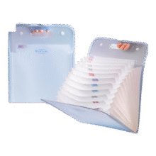 得力 手提风琴包文件夹 PM02 蓝色5.9元（需领券）plus价