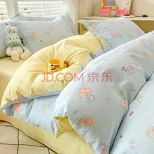 100%纯棉！兰芮 LANRUI 新疆棉印花四件套 200*230cm￥119