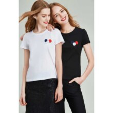 Havva 短袖t恤修身圆领半袖短款刺绣上衣女ins风小众2025夏季100元