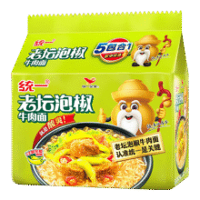 PLUS会员: 统一 老坛泡椒牛肉面 袋装 104g*5袋 五连包8.3元/件