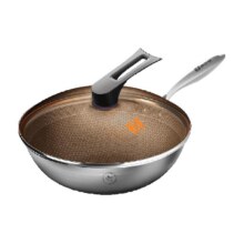 88VIP:康巴赫炒锅通用不锈钢蜂窝32cm82.36元+600淘金币（需领券）