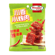 荷美尔 麻辣川香小烤肉 猪肉片干 即食办公室零食 小吃肉脯 轻甜椰香小烤肉 30g*1件8.11元