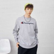 10点开始、超V会员：Champion 冠军 印花草写LOGO套头圆领轻薄抓绒卫衣66元包邮