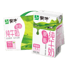 蒙牛 脱脂 纯牛奶 3.2g蛋白质 盒装 24盒 250ml49.4元