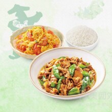 美团外卖 老乡鸡 【3件套】小炒肉西红柿炒蛋套餐兑换券·1张 多店可用原价25元 现价17.8元