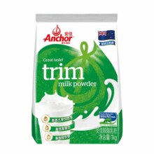 Anchor 安佳 进口脱脂高钙奶粉1kg￥51.28 5.8折 比上一次爆料上涨 ￥5.97