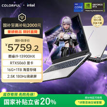 七彩虹 COLORFUL 隐星P16 Pro (i9-13900HX 16G 1TB RTX5060 180Hz）焕新版5439.2元