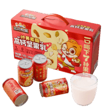 再降价：三只松鼠 高钙坚果乳 145ml*10罐9.8元包邮（需试用）